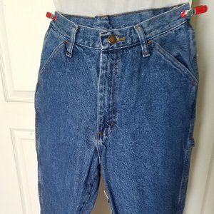 Mens Rustler Cargo Blue Jeans 30x32